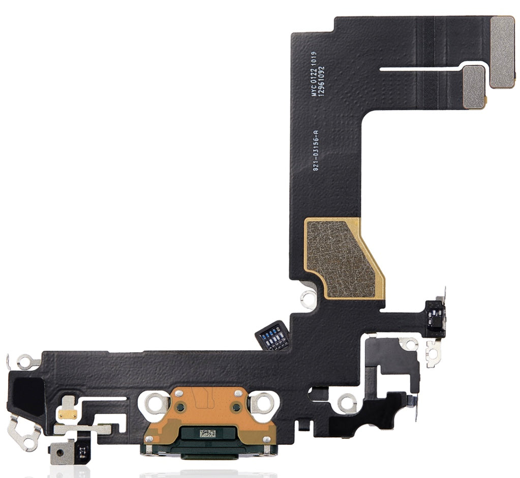 Charging Port Flex Cable Compatible with iPhone 13 Mini – Green USB + Microphone Connector | A2628 A2630 A2629