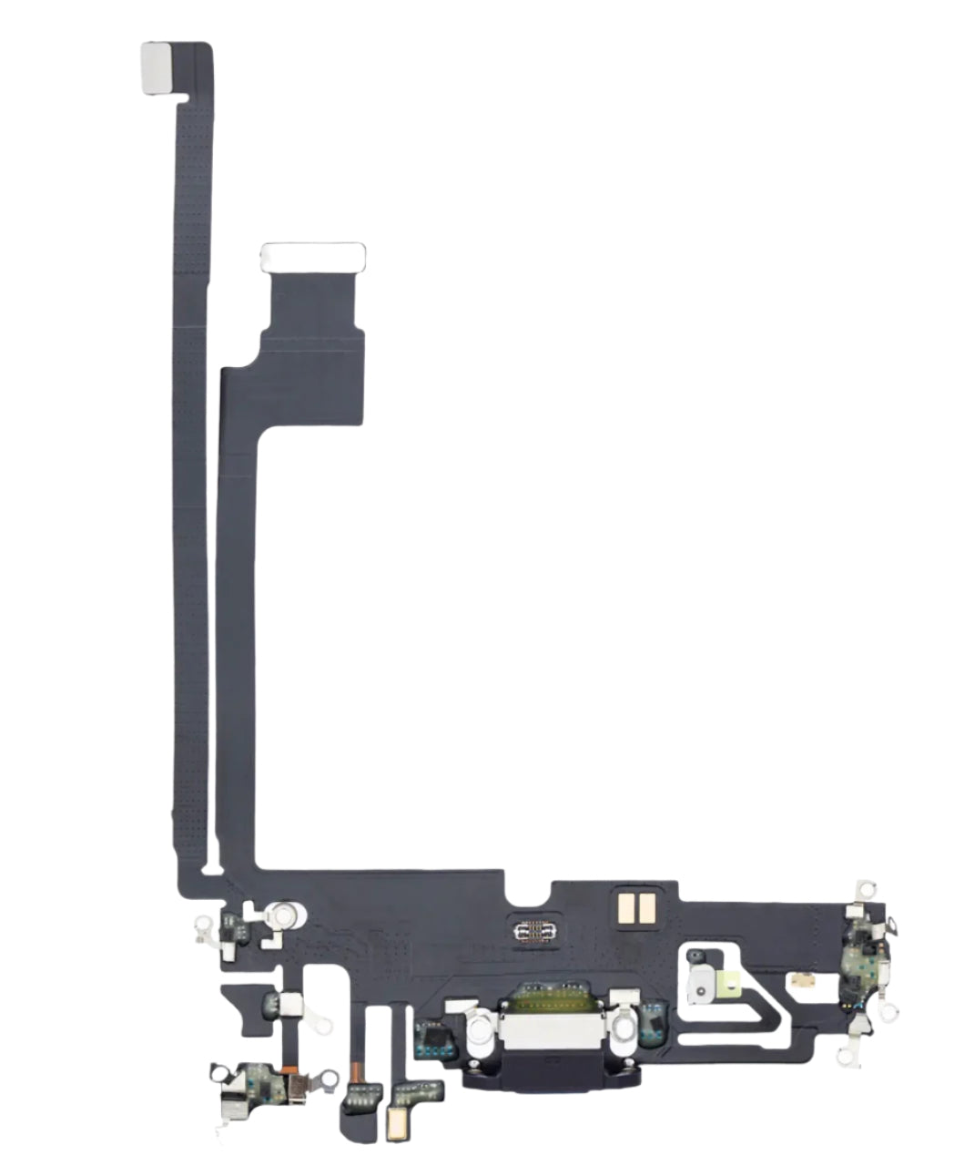 Charging Port Flex Cable Compatible with iPhone 12 Pro Max – Black USB Connector with Microphone | A2342 A2410 A2411 A2412
