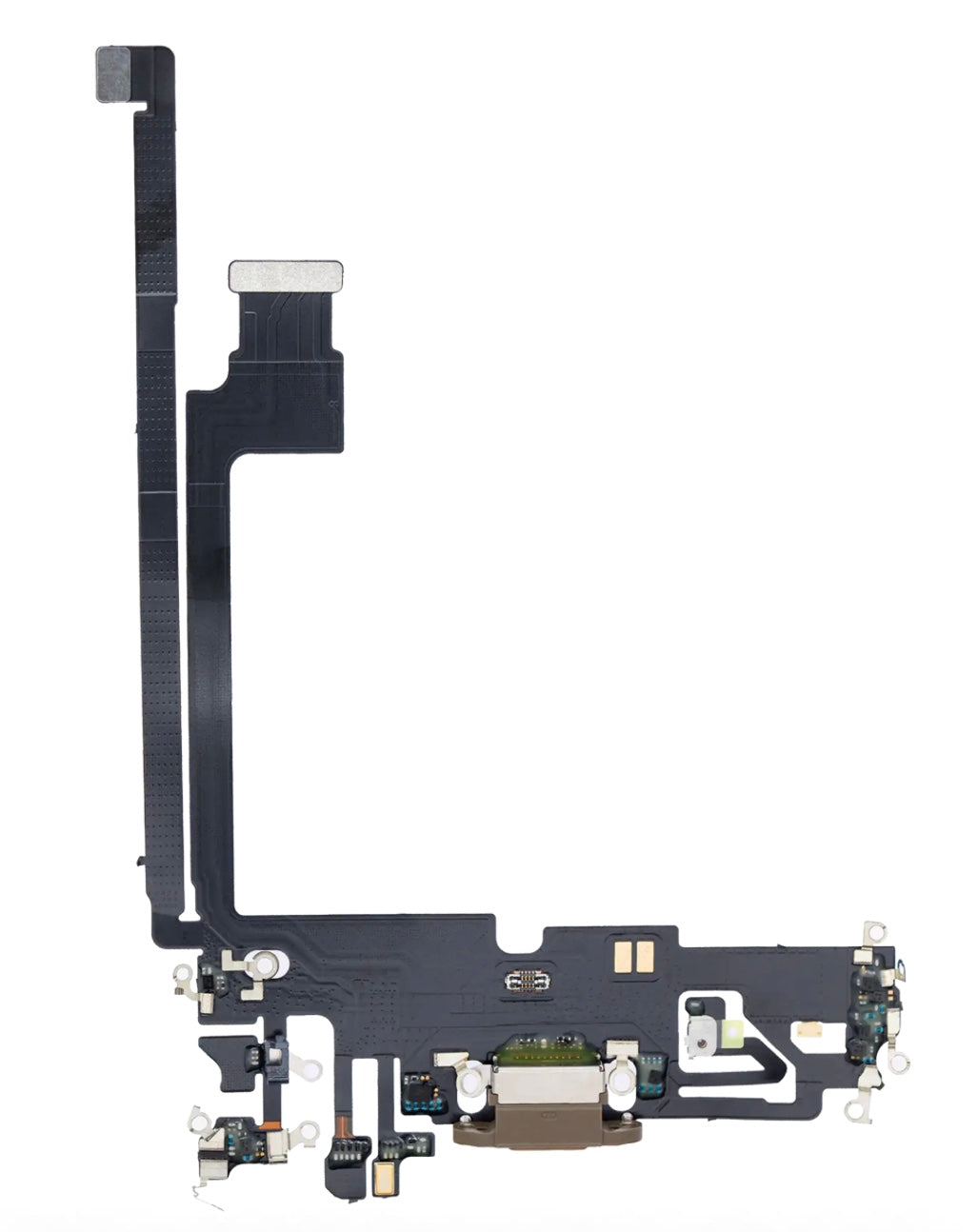 Charging Port Flex Cable Compatible with iPhone 12 Pro Max – Gold USB Connector with Microphone | A2342 A2410 A2411 A2412