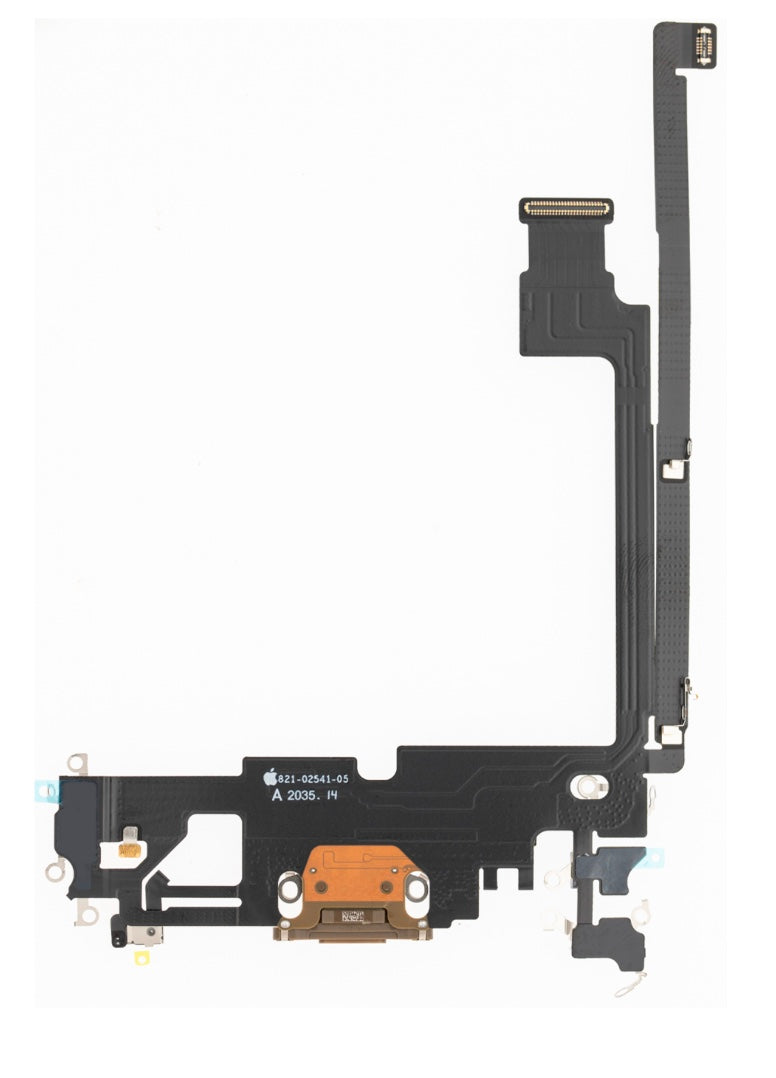 Charging Port Flex Cable Compatible with iPhone 12 Pro Max – Gold USB Connector with Microphone | A2342 A2410 A2411 A2412