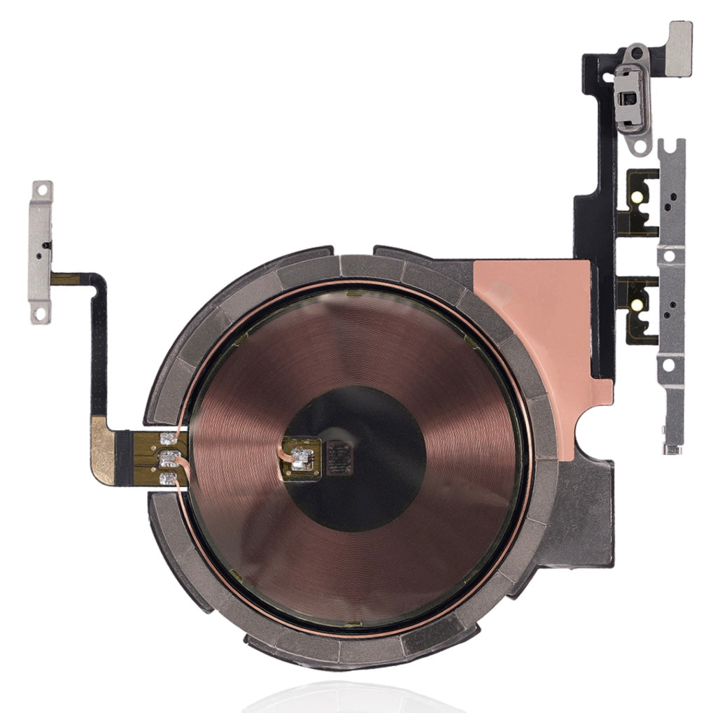 NFC with Power & Volume Flex Cable Compatible with iPhone 12 Pro Max – Wireless Coil + Side Button Strip | A2342 A2410 A2411 A2412