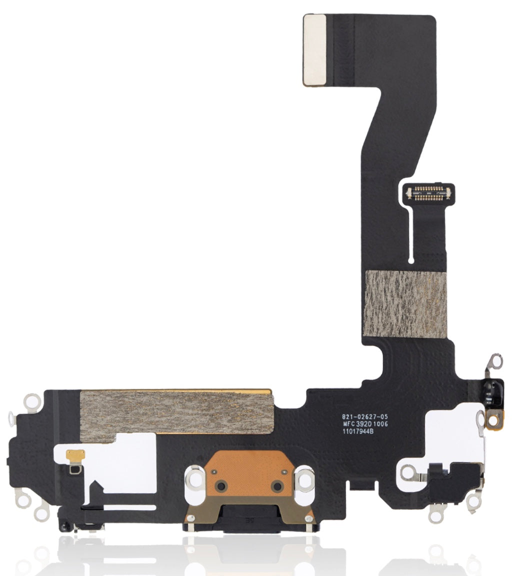 Charging Port Flex Cable Compatible with iPhone 12 Pro – Black USB Connector with Microphone | A2341 A2406 A2407 A2408