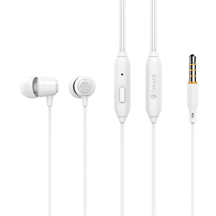 Effortless Joyful Sound | 3.5mm Wired Earphones | 10mm Drivers | Inline Controls | Tangle-Free Flat Cable