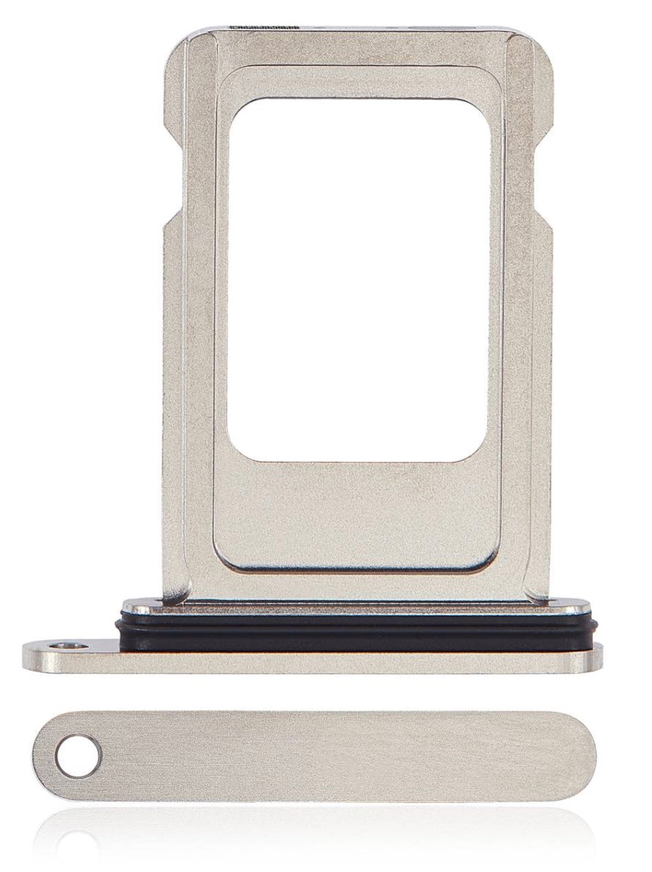 SIM Card Tray Replacement – Compatible with Model 15 Pro Max – Reclaimed – Titanium White