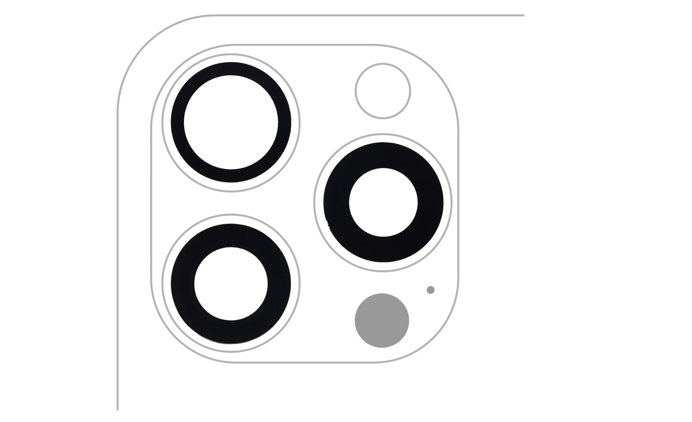 Rear Camera Lens Glass with Adhesive – 3 Piece Set – Compatible with iPhone 15 Pro Max – Replacement Lens Cover Kit