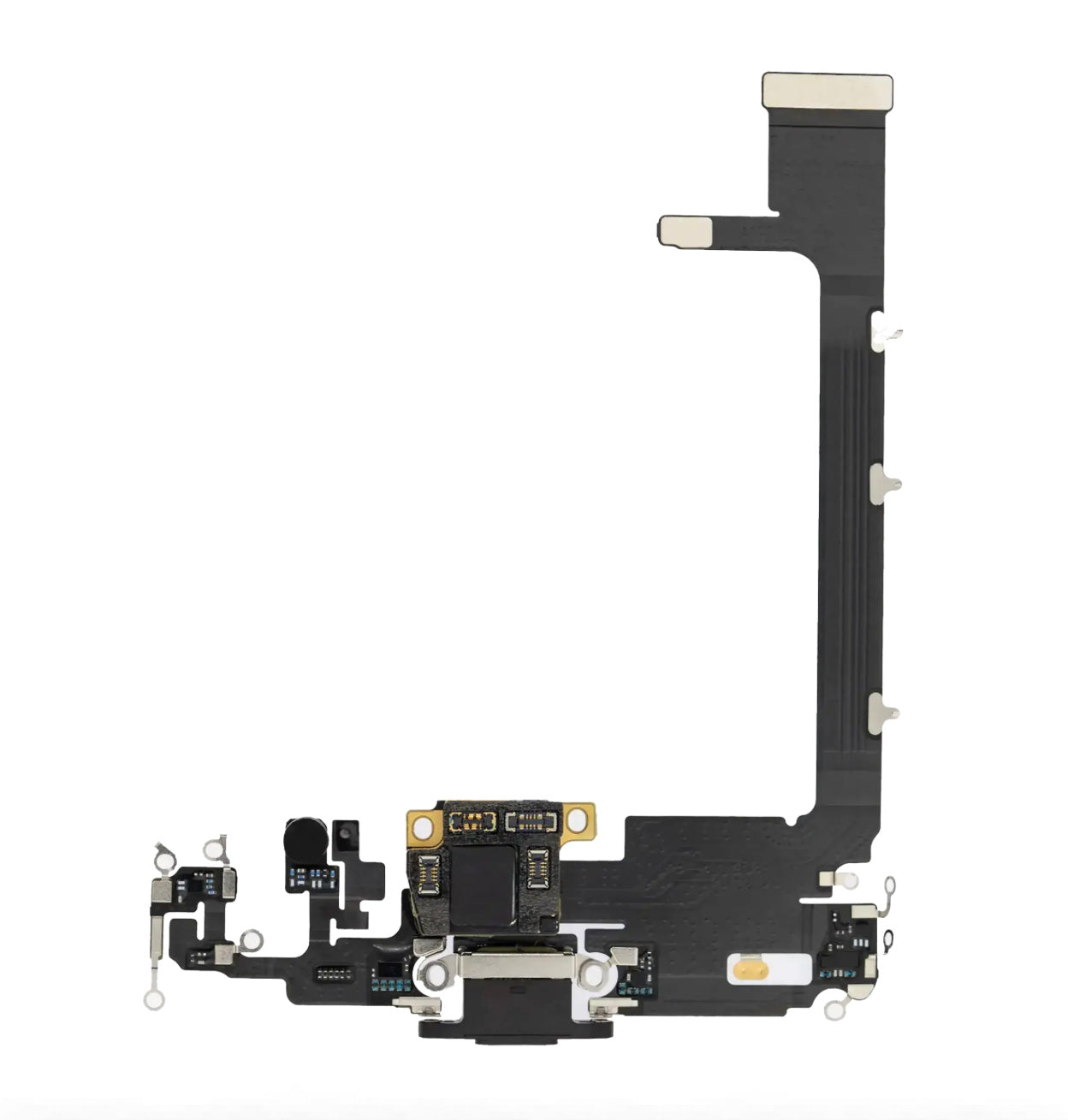Charging Port Flex Cable Sub Board Compatible with iPhone 11 Pro Max – Black USB Connector with Microphone | A2161 A2218 A2220