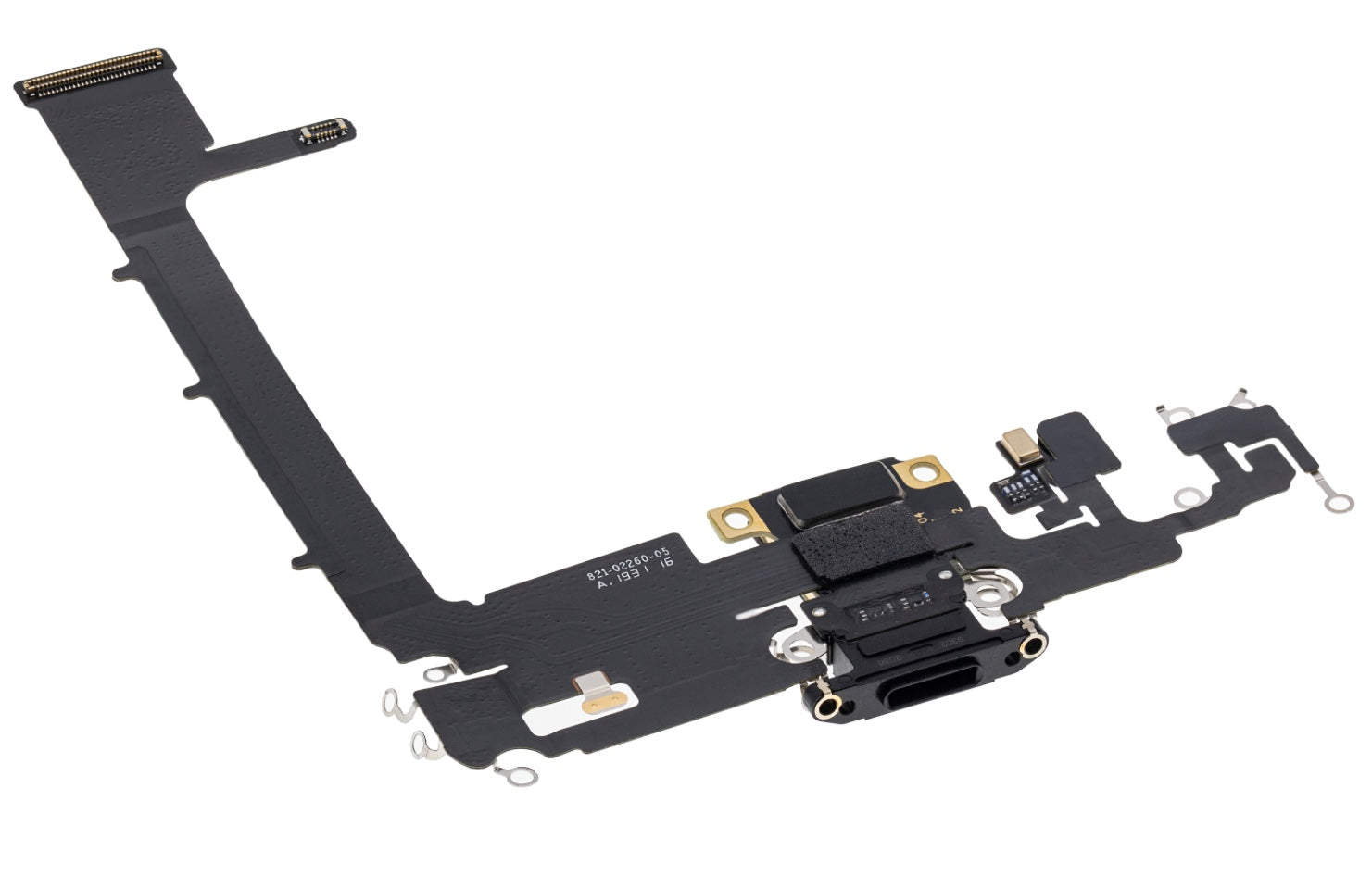 Charging Port Flex Cable Sub Board Compatible with iPhone 11 Pro Max – Black USB Connector with Microphone | A2161 A2218 A2220