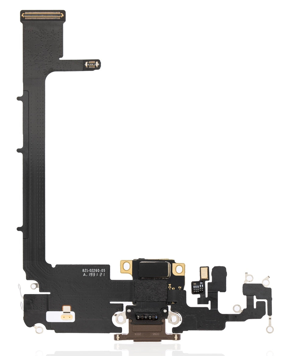 Charging Port Flex Cable Sub Board Compatible with iPhone 11 Pro Max – Gold USB Connector with Microphone | A2161 A2218 A2220