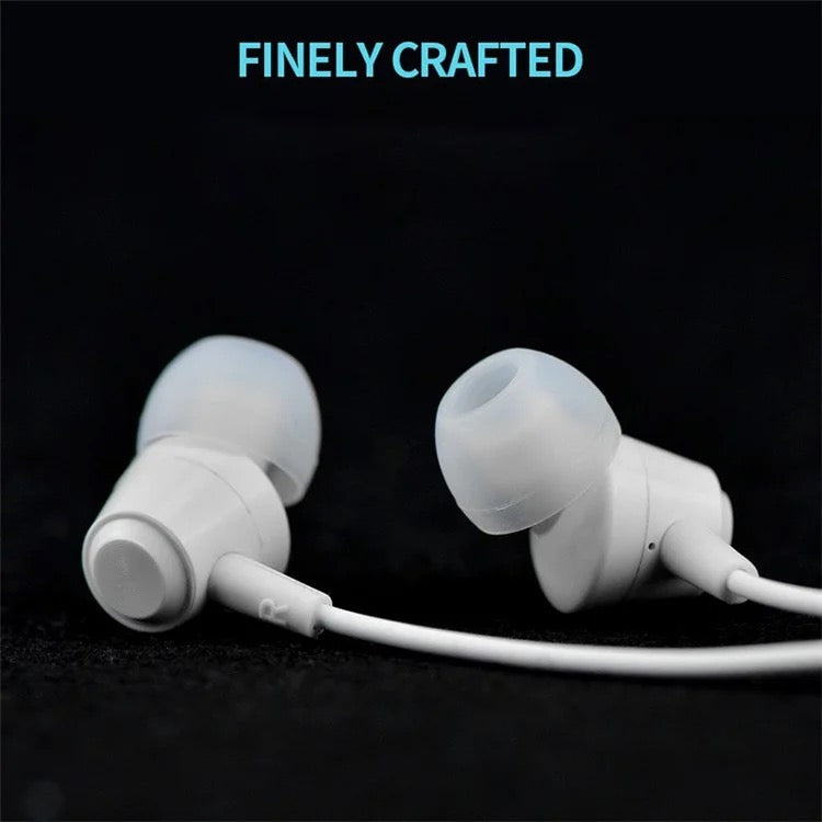 Effortless Joyful Sound | 3.5mm Wired Earphones | 10mm Drivers | Inline Controls | Tangle-Free Flat Cable