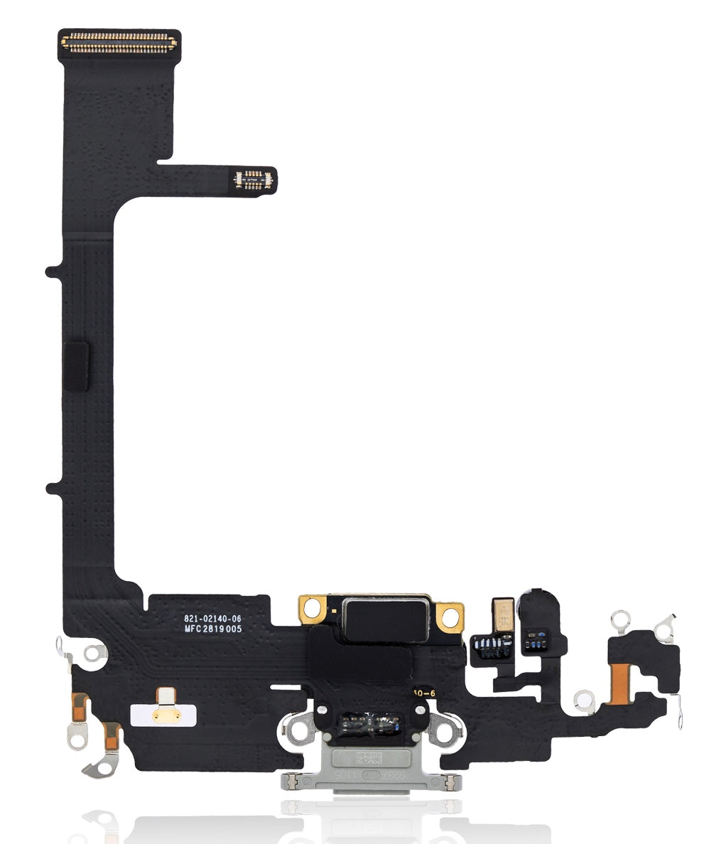 Charging Port Flex Cable Sub Board  Compatible with iPhone 11 Pro – Silver USB Connector with Microphone | A2160 A2215 A2217