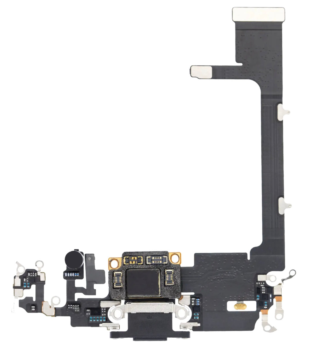 Charging Port Flex Cable Sub Board Compatible with iPhone 11 Pro – Black USB Connector with Microphone | A2160 A2215 A2217