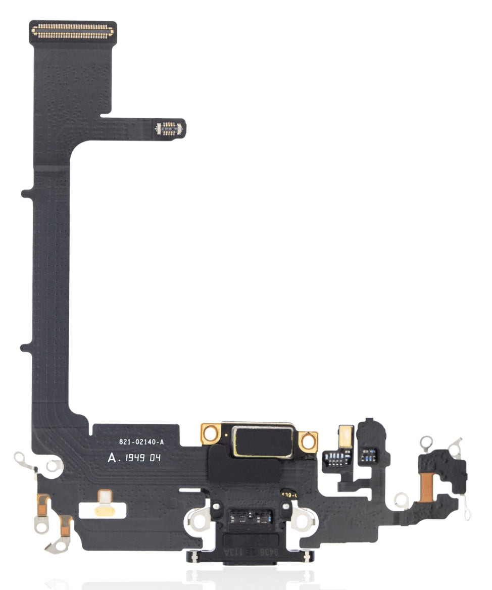 Charging Port Flex Cable Sub Board Compatible with iPhone 11 Pro – Black USB Connector with Microphone | A2160 A2215 A2217