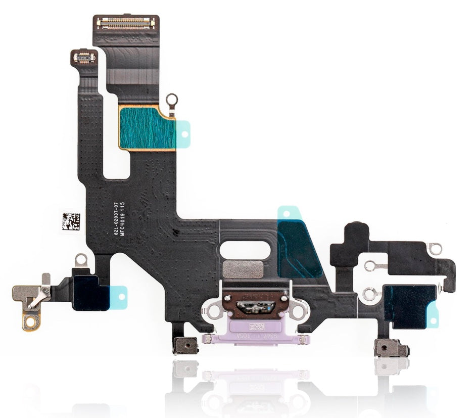 Charging Port Flex Cable Compatible with iPhone 11 – Purple USB Connector with Microphone | A2111 A2221 A2223