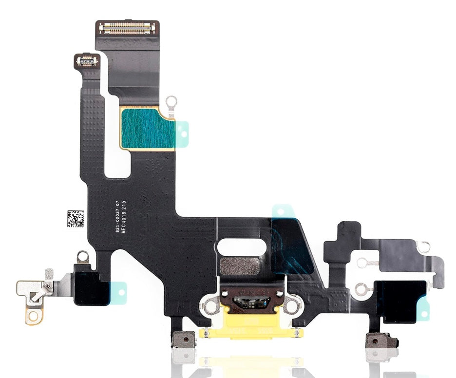 Charging Port Flex Cable Compatible with iPhone 11 – Yellow USB Connector with Microphone | A2111 A2221 A2223