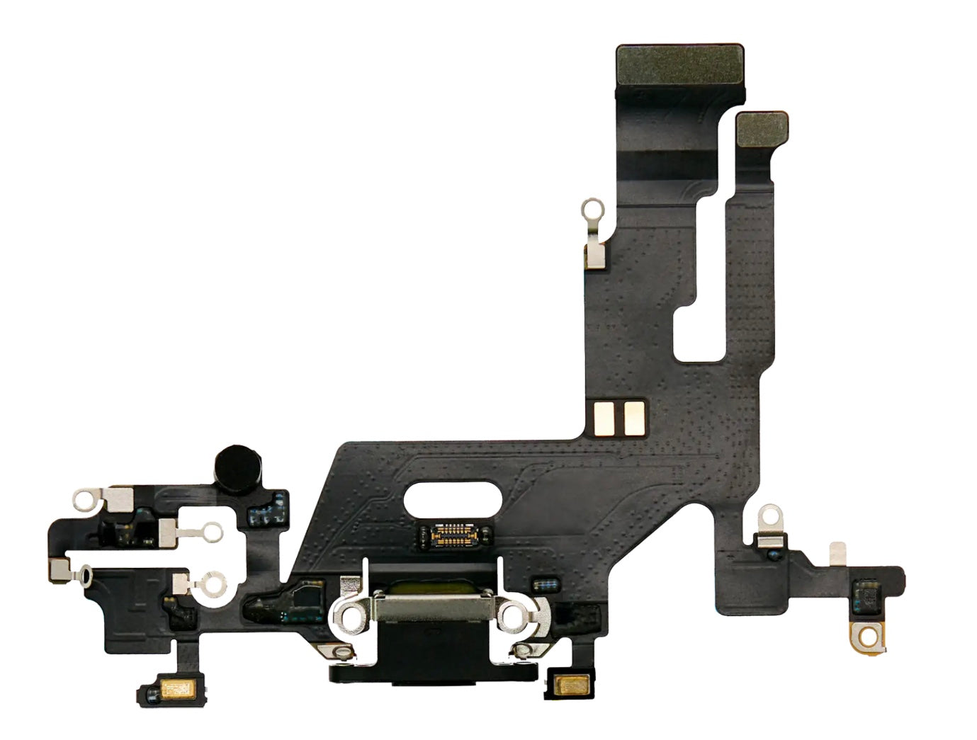 Charging Port Flex Cable Compatible with iPhone 11 – Black USB Connector with Microphone | A2111 A2221 A2223