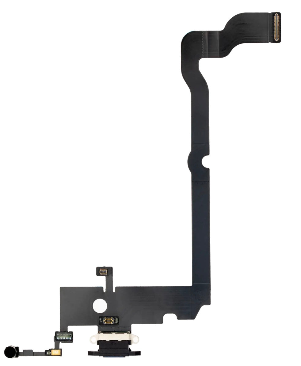 Charging Port Flex Cable Compatible with iPhone XS Max – Black USB Charging Dock with Microphone | A1921 A2101 A2102 A2104