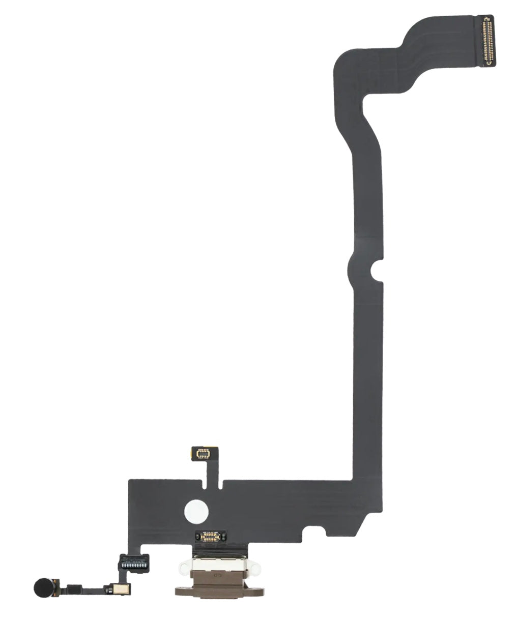 Charging Port Flex Cable Compatible with iPhone XS Max – Gold USB Charging Dock with Microphone | A1921 A2101 A2102 A2104