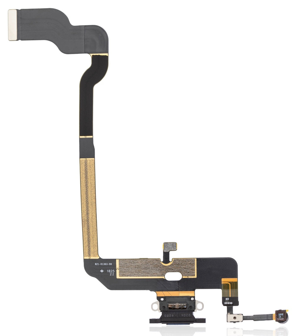 Charging Port Flex Cable Compatible with iPhone XS – Black USB Charging Dock with Microphone | A1920 A2097 A2098