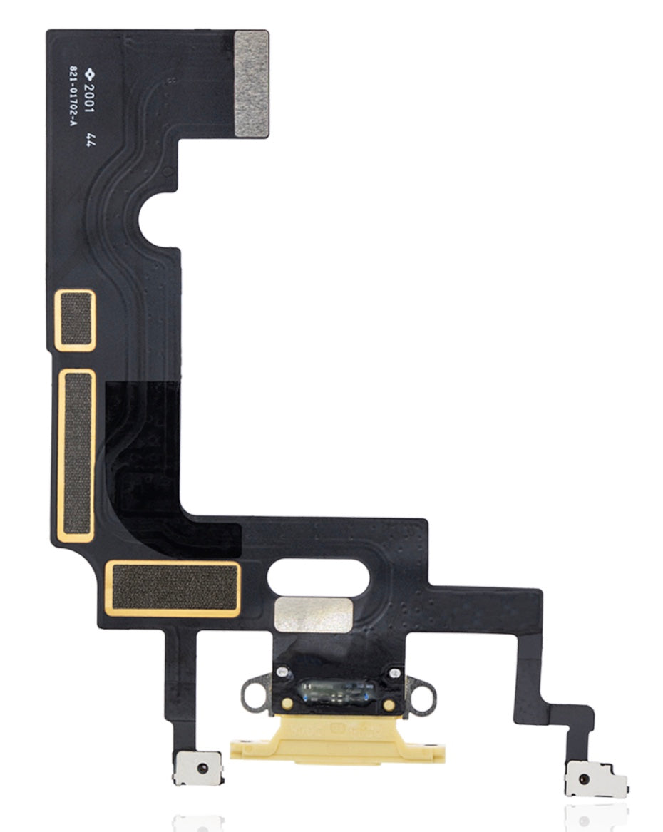 Charging Port Flex Cable Compatible with iPhone XR – Yellow USB Charging Dock & Microphone Flex | A1984 A2105 A2106 A2108