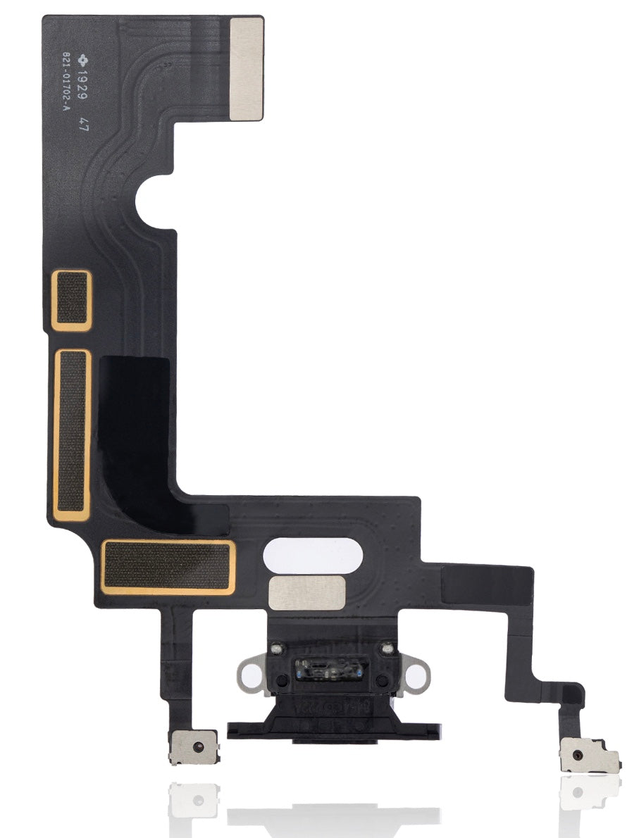 Charging Port Flex Cable Compatible with iPhone XR – Black USB Charging Dock & Microphone Flex | A1984 A2105 A2106 A2108 🟠🔌🎤