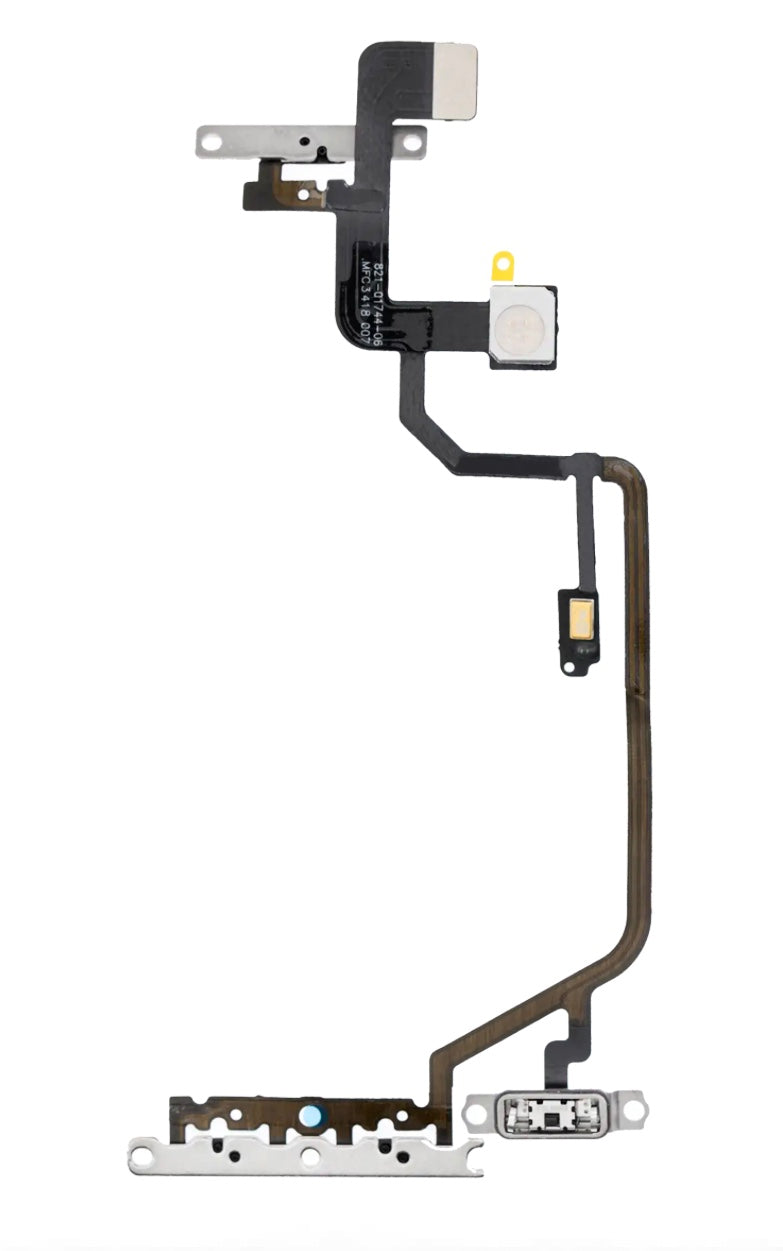 Power & Volume Flex Cable with Flash Compatible with iPhone XR – Side Key & LED Flash Strip | A1984 A2105 A2106 A2108