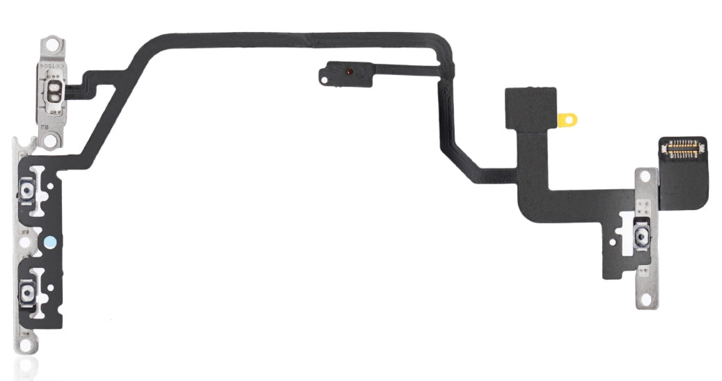 Power & Volume Flex Cable with Flash Compatible with iPhone XR – Side Key & LED Flash Strip | A1984 A2105 A2106 A2108