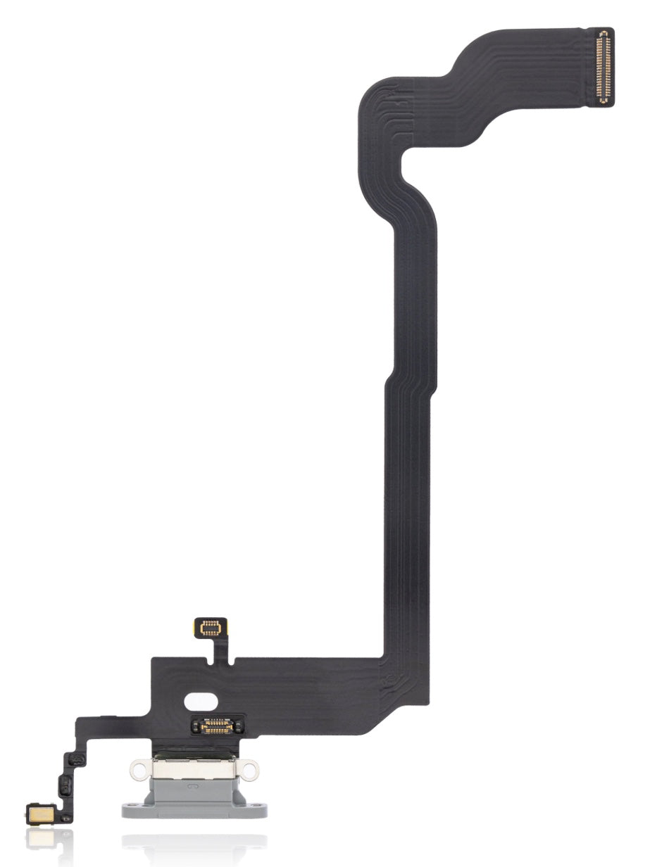 Charging Port Flex Cable Compatible with iPhone X – Silver USB Dock & Microphone | A1865 A1901 A1902