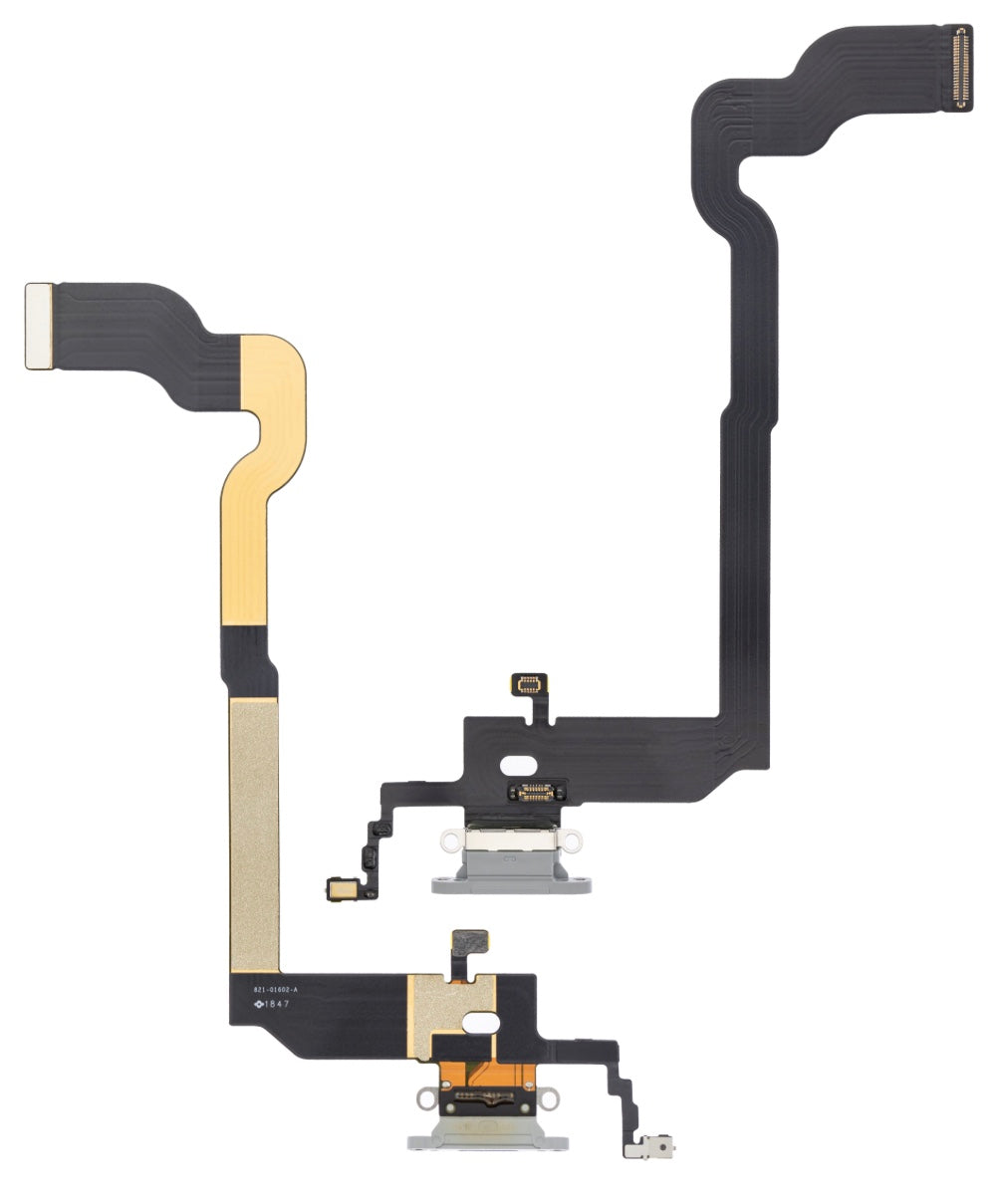 Charging Port Flex Cable Compatible with iPhone X – Silver USB Dock & Microphone | A1865 A1901 A1902