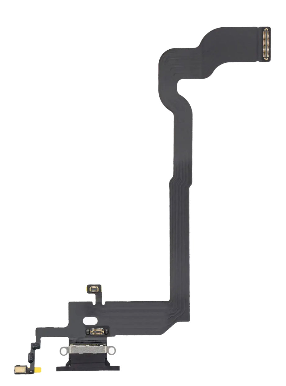Charging Port Flex Cable Compatible with iPhone X – Black USB Dock & Microphone | A1865 A1901 A1902