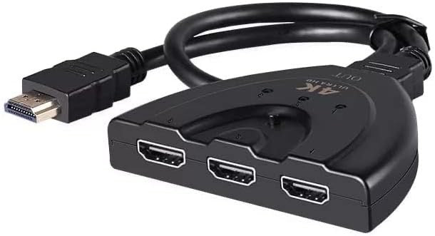 3x1 HDMI Pigtail Switch – 3-In 1-Out Smart Selector, 4K & 1080p