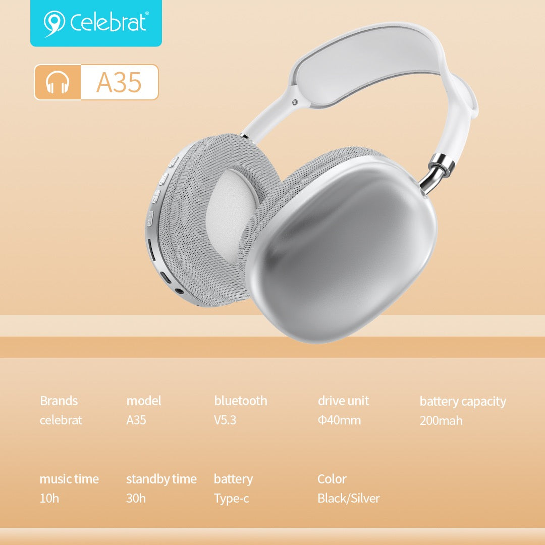 Wireless HiFi Headphones with 40mm Drivers | 360° Sound | Bluetooth 5.3 | 10H Playback