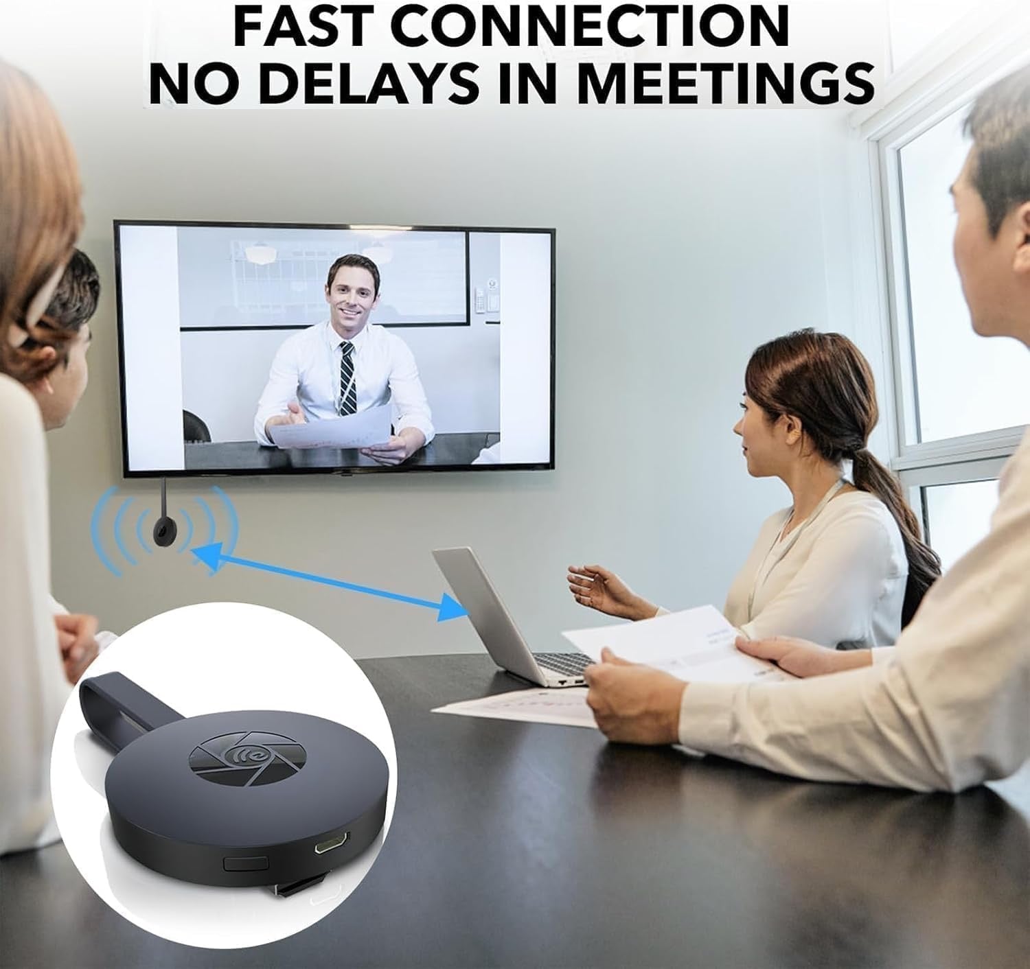 Chromecast TV Streaming Device – Full HD 1080p, Wi-Fi, Android & iOS Compatible