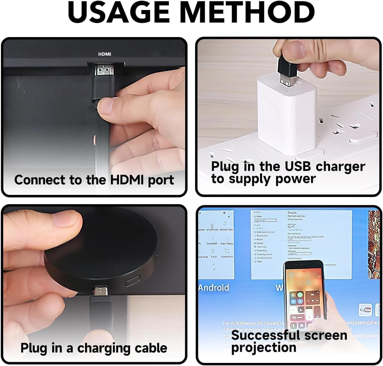 Chromecast TV Streaming Device – Full HD 1080p, Wi-Fi, Android & iOS Compatible