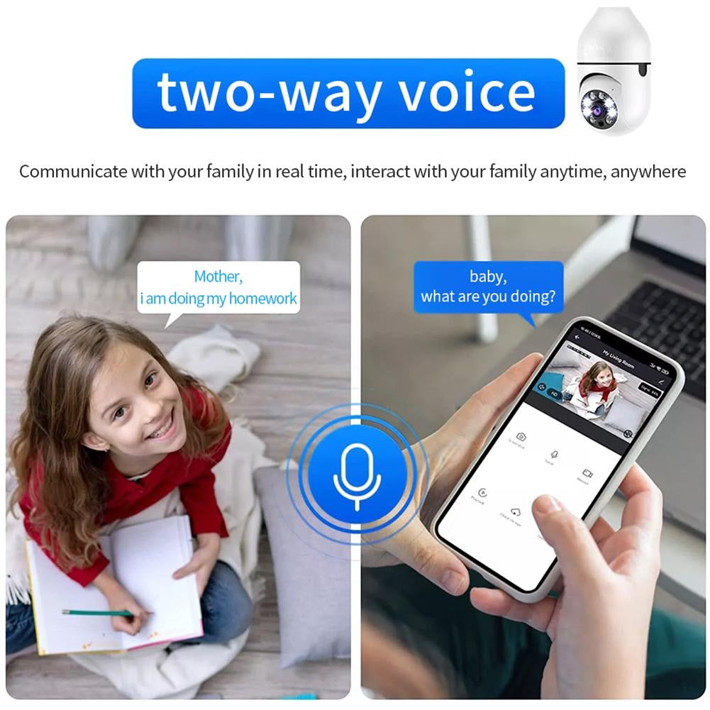 WiFi Panorama Security Camera – 360° Remote Viewing, Motion Detection