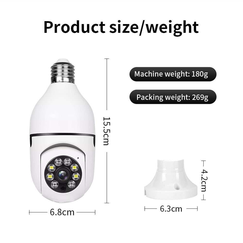 WiFi Panorama Security Camera – 360° Remote Viewing, Motion Detection