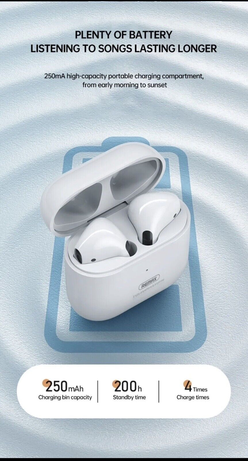 Remax TWS-10i True Wireless Earbuds – Premium Sound, Bluetooth 5.0, Long Battery Life