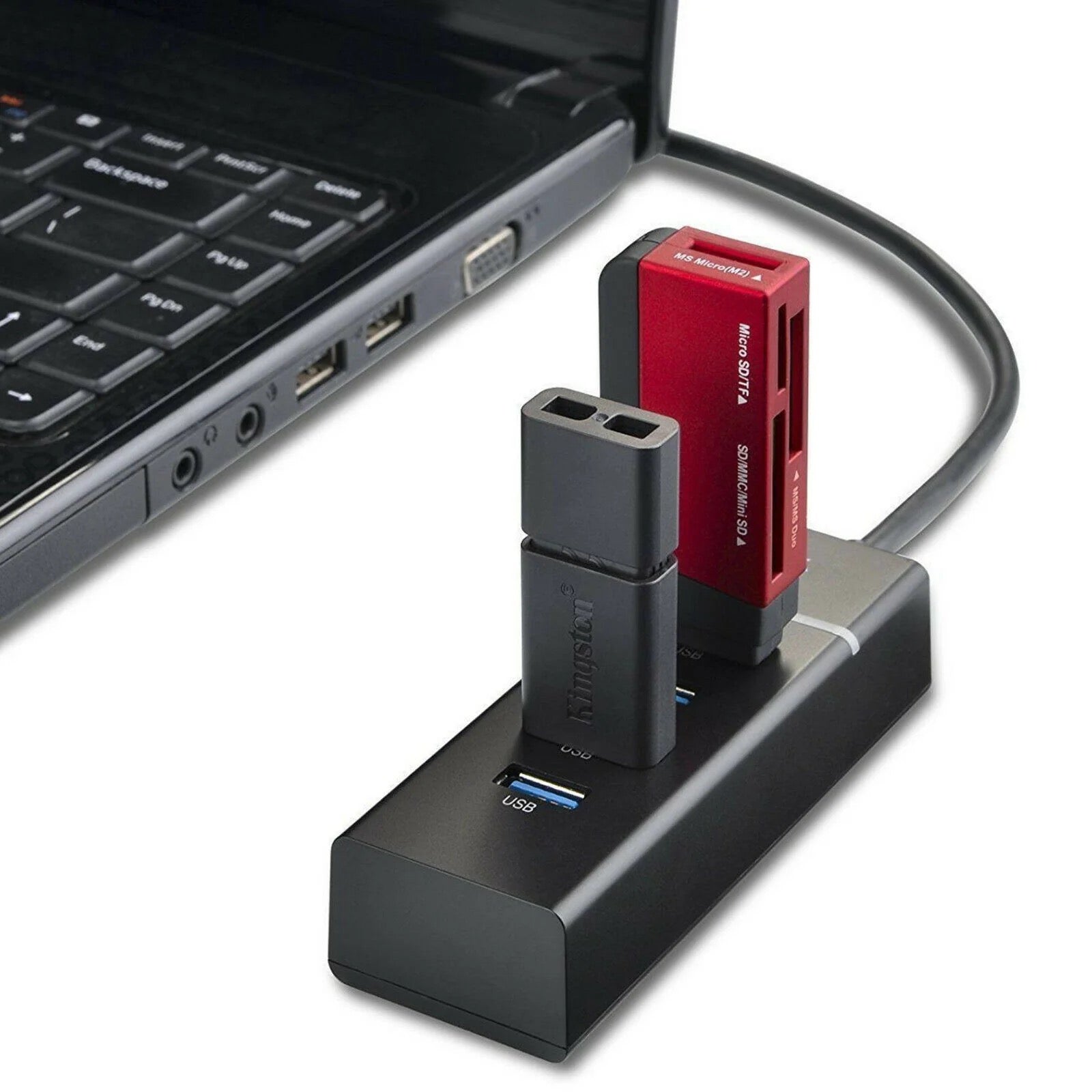 USB 3.0 4-Port Hub – Super Speed 5Gbps with LED & Power Protection