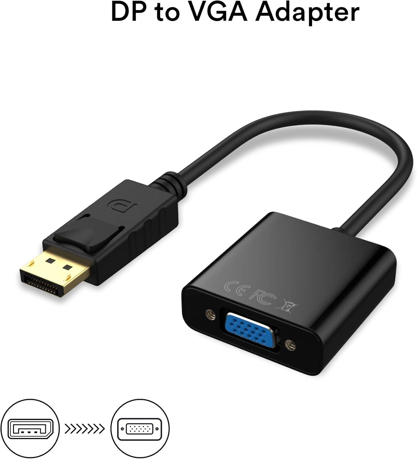 VGA to DisplayPort Adapter – Legacy VGA to DP Video Converter