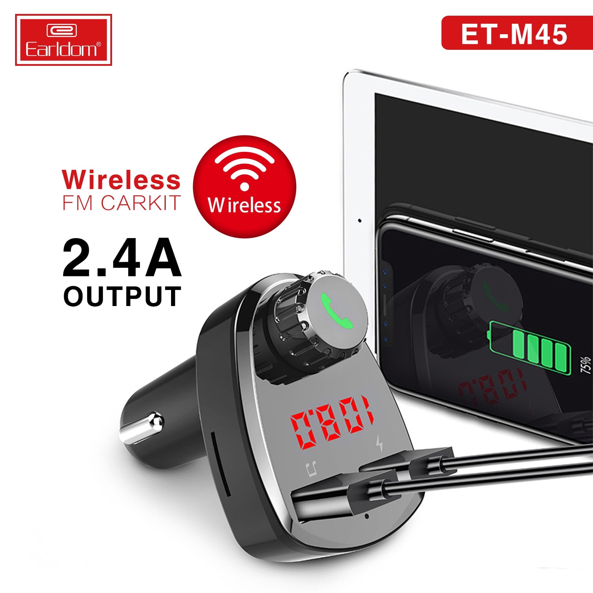 Wireless FM Car Kit with MP3 Player & Dual USB Charger – Hands-Free Bluetooth