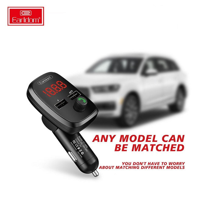 Wireless FM Car Kit with MP3 Player & Dual USB – Bluetooth FM Transmitter Charger