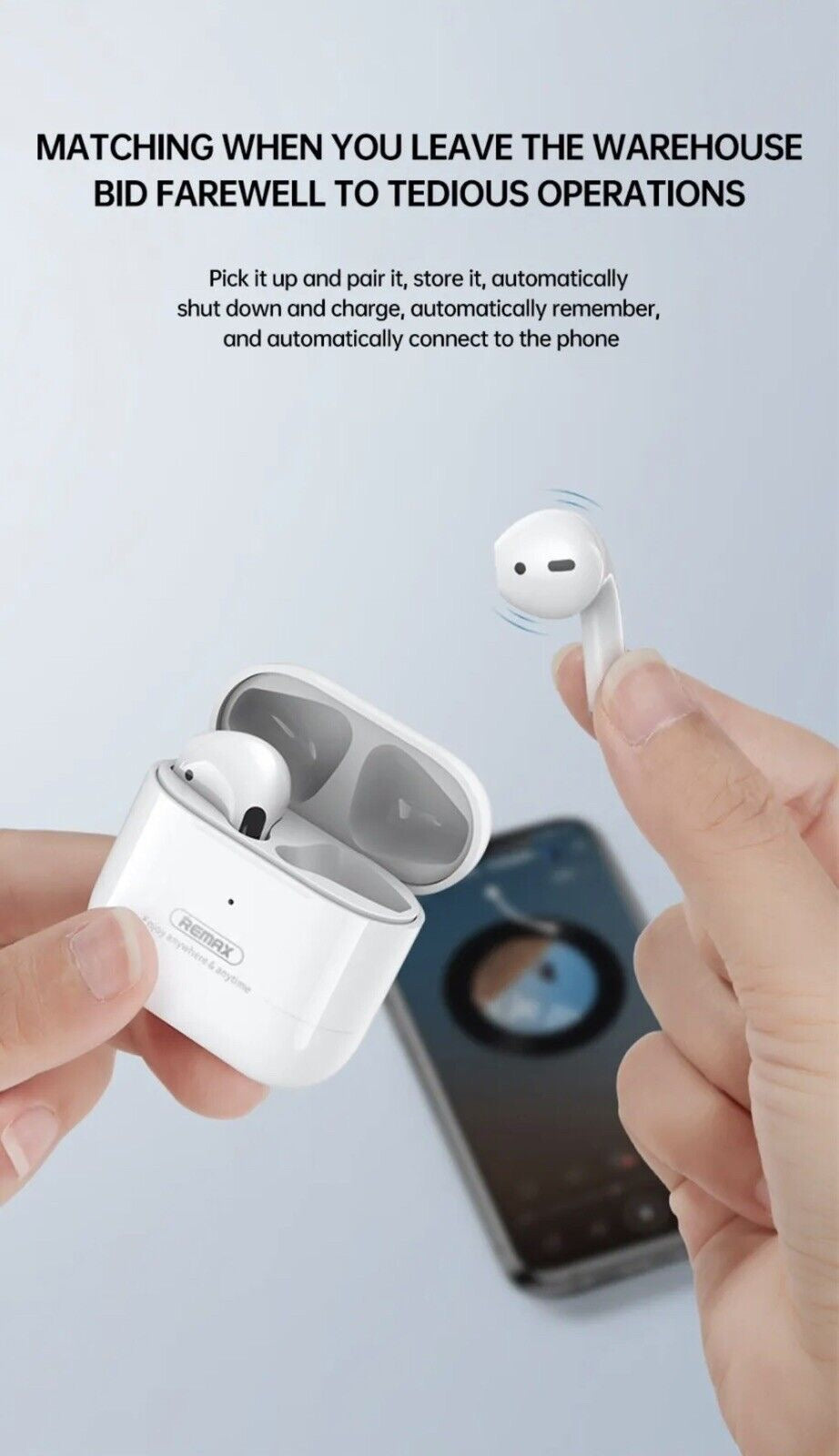 Remax TWS-10i True Wireless Earbuds – Premium Sound, Bluetooth 5.0, Long Battery Life
