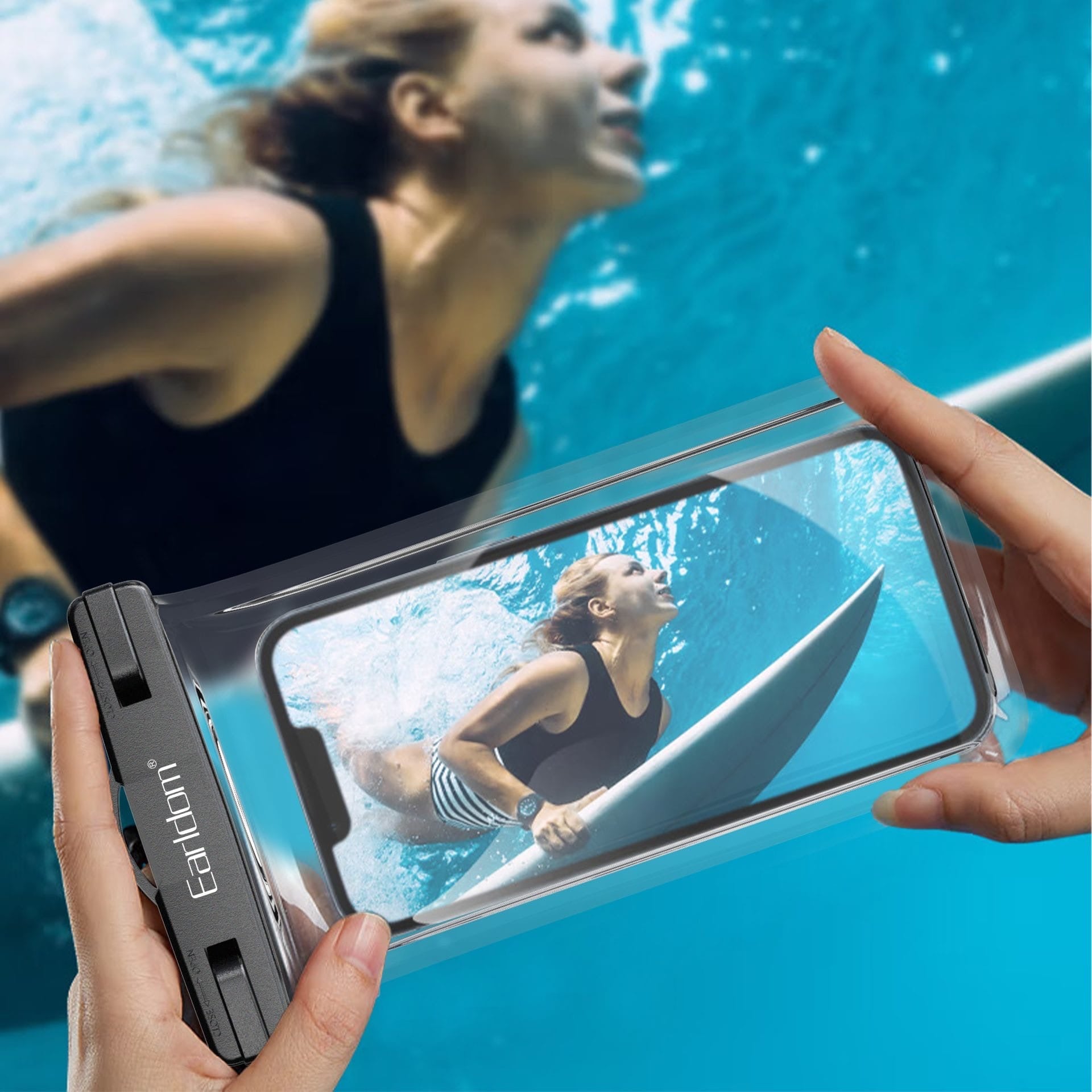 IPX8 Waterproof Phone Case with Touchscreen Access & Lanyard – Fits Up to 6.5”
