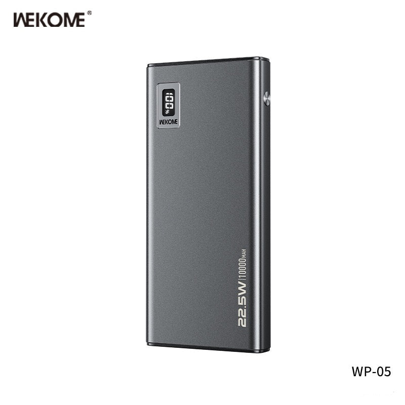 Wekome WP-05 Power Bank – 10000mAh Fast Charging, Triple Output, Aluminum Design