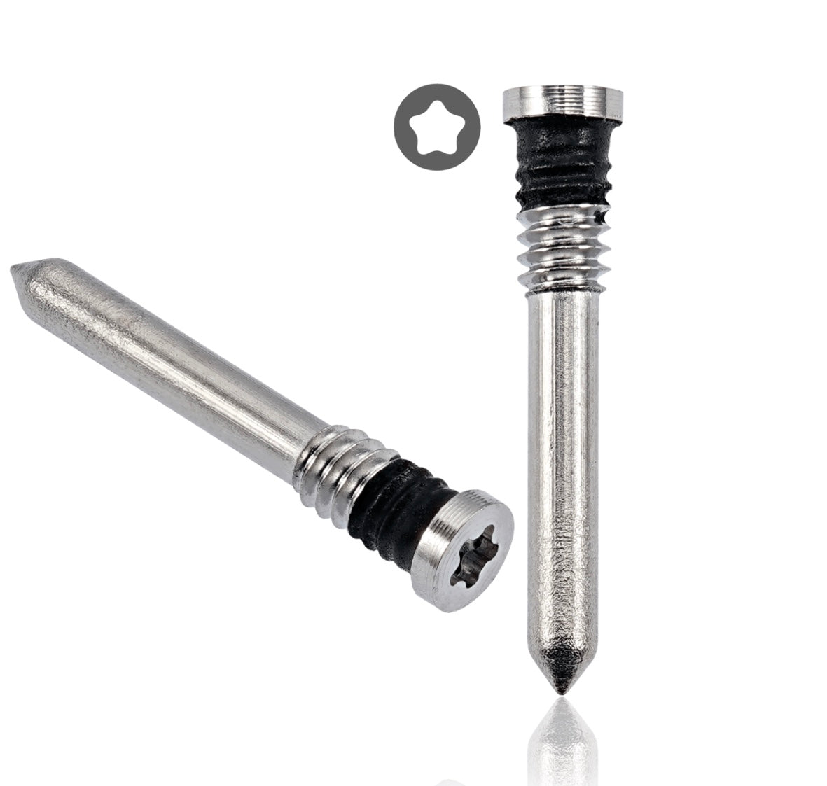 Bottom Screws Compatible for iPhone 15 / 15 Plus / 15 Pro / 15 Pro Max (White Titanium, 10-Pack)