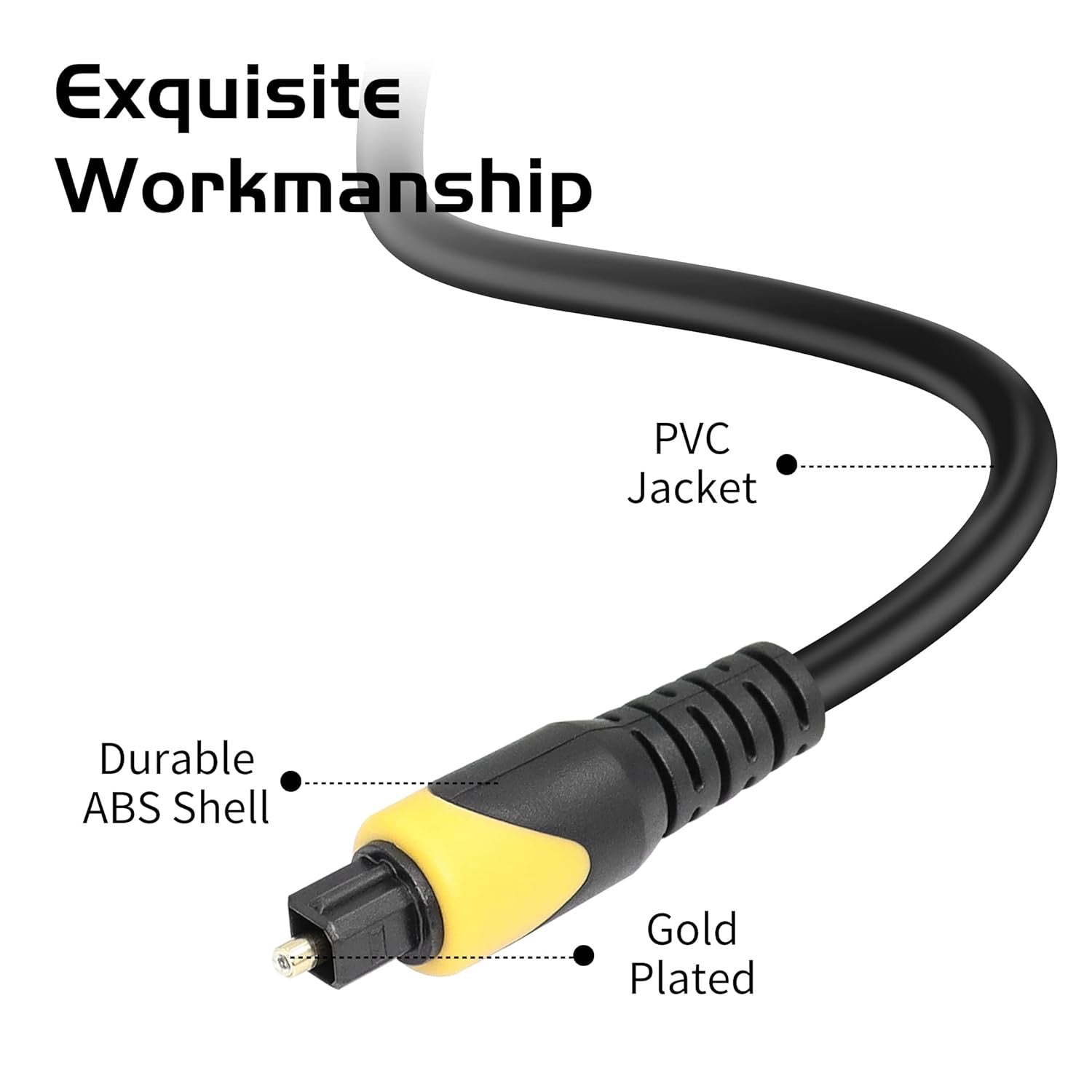 10M Optical Audio Cable – Male to Male Digital Fiber Optic Line