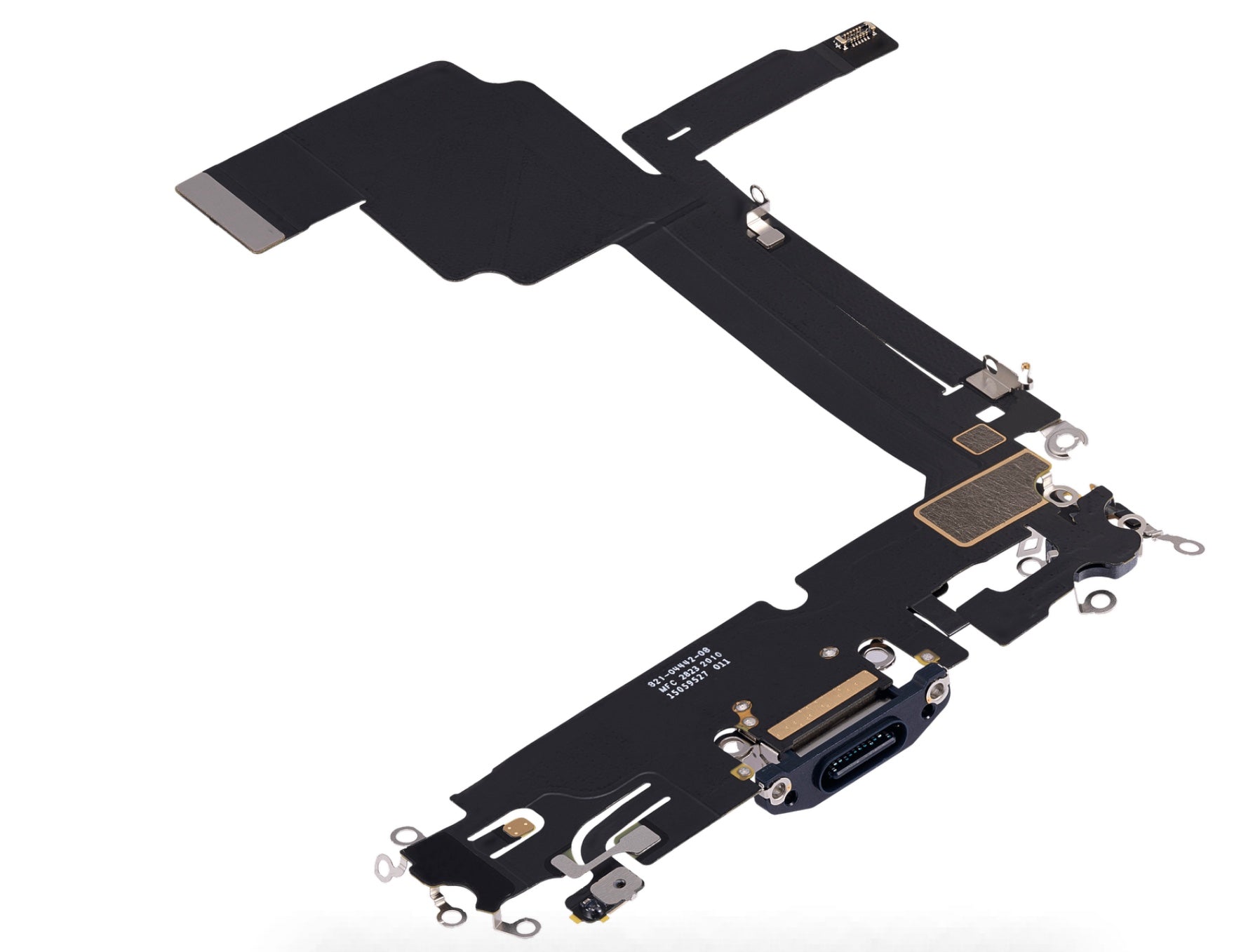 Replacement Charging Port Flex Cable with Microphone – Compatible with Model 15 Pro Max – Reclaimed Part – Natural Black Finish