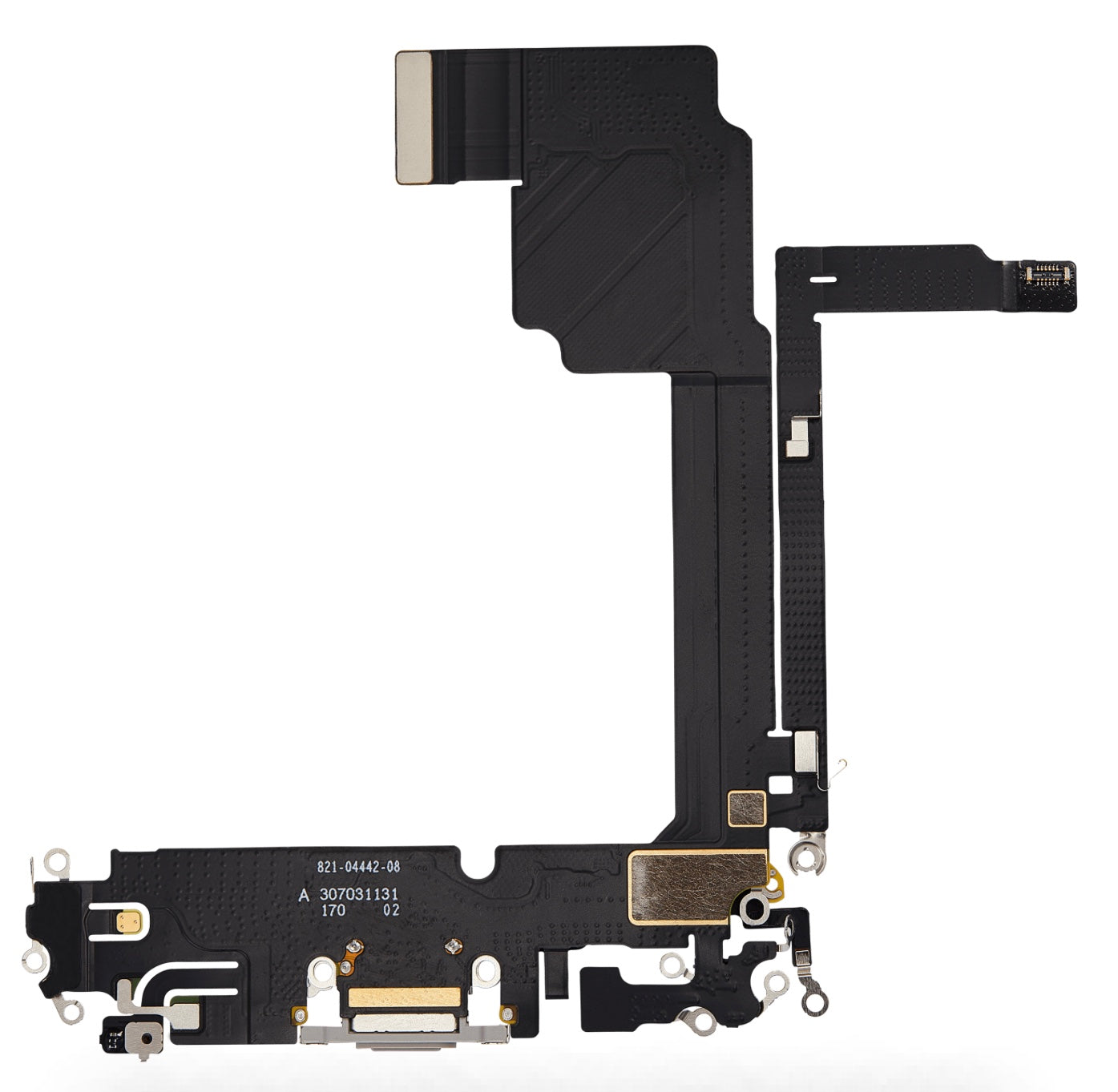 Replacement Charging Port Flex Cable with Microphone – Compatible with Model 15 Pro Max – Reclaimed Part – Natural White Finish