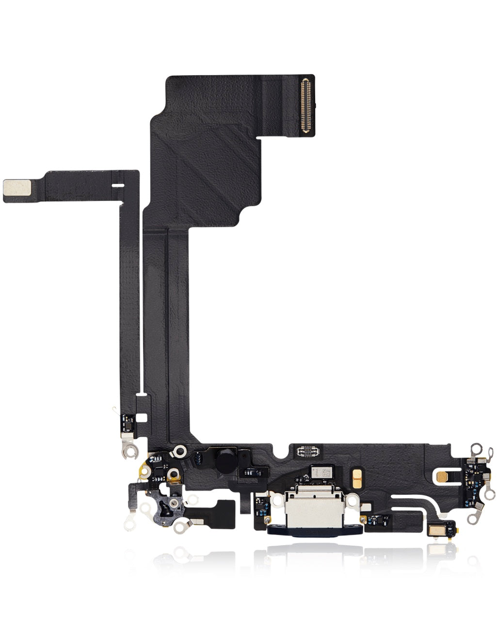 Replacement Charging Port Flex Cable with Microphone – Compatible with Model 15 Pro Max – Reclaimed Part – Natural Blue Finish