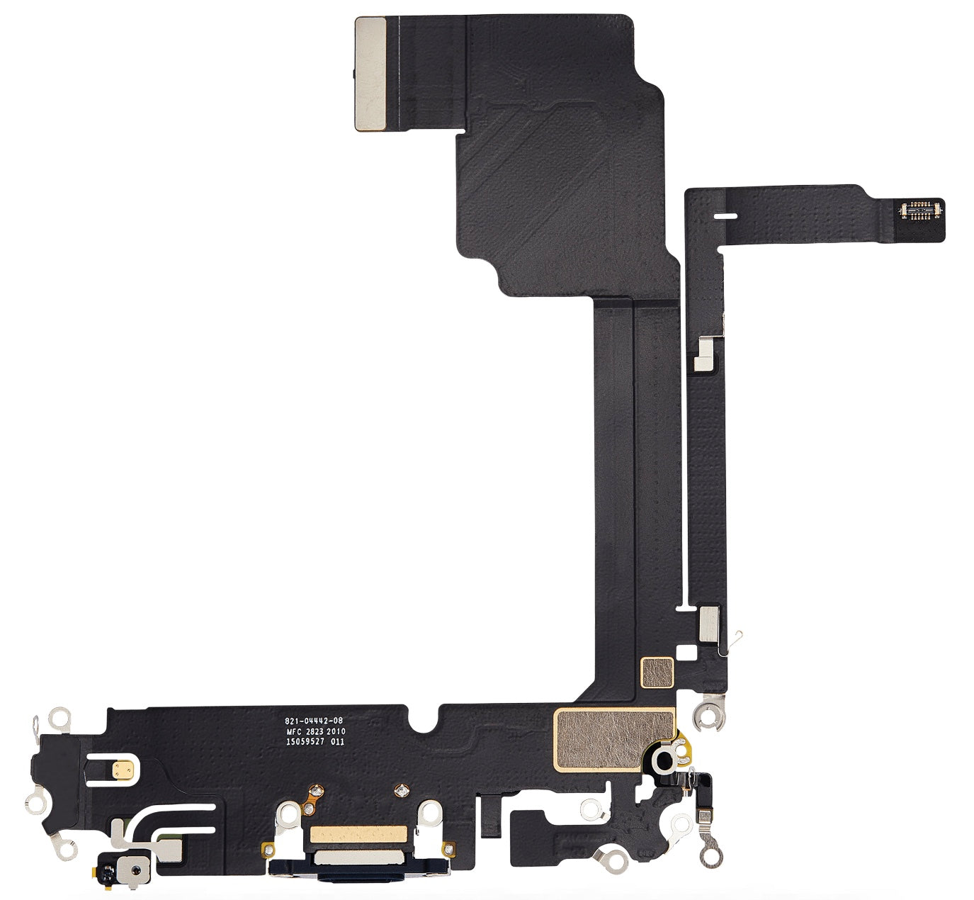 Replacement Charging Port Flex Cable with Microphone – Compatible with Model 15 Pro Max – Reclaimed Part – Natural Blue Finish