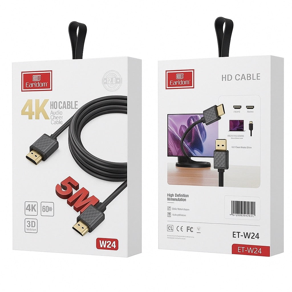 4K HDMI Cable (2M/3M/5M) – Ultra HD HDMI 2.0 High-Speed Cable 60Hz 18Gbps | HDR ARC eARC for TV, Monitor, Laptop, PS5, Xbox, Projector & More